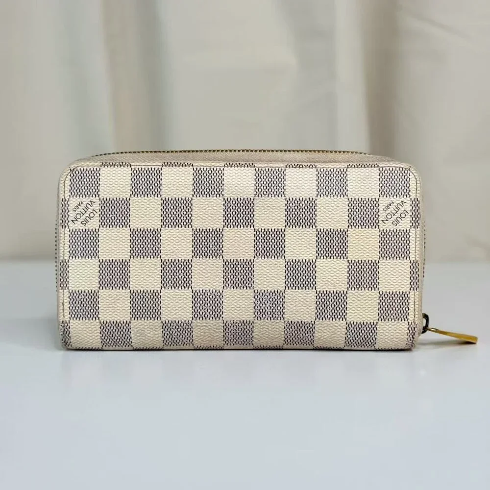 Louis Vuitton Damier Azur Wallet with Classic Checkerboard Design